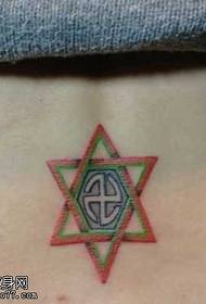 cintura Tótem de color patrón de tatuaje de estrella de seis puntas