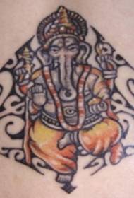 immagine del tatuaggio tribale del dio della vita di colore della vita