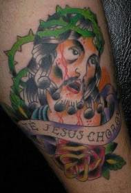 Ang kolor sa tiil gisakit sa tradisyonal nga mga tattoo ni Jesus