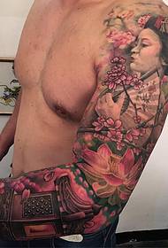 traditional geisha tattoo pattern