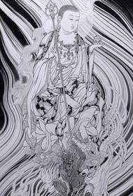 Buddha tattoo secant pattern