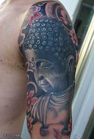 besoa nortasuna Buddha burua tatuaje eredua