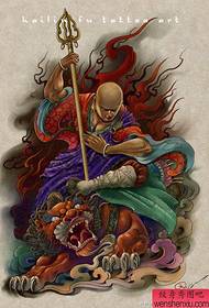 κλασικό δροσερό χειροποίητο τατουάζ Dizang Bodhisattva