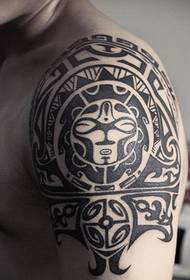 alternatif retro Maya totem gambar pola tato gambar
