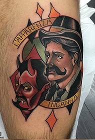 disegno del tatuaggio simile a una barba con le gambe