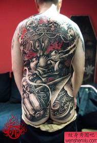 Padrão de tatuagem de Buda preto nas costas cheia do Dominador Super Bull
