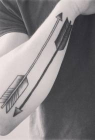 Dva crno-bijela dizajna tetovaže strelice