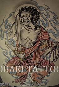 Kolorowa tradycja osobowości nie porusza wzoru rękopisu tatuażu Mingwang