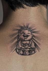 kaklo mielas super mielas Budos statulos tatuiruotė
