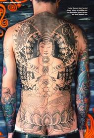 fasetirana slika tajskega Boda, kip, religiozna tetovaža