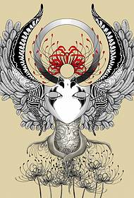 Manoscritto tatuaggio impressione Mandala