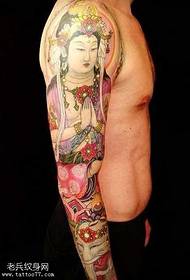 rankos Guanyin Budos tatuiruotės modelis