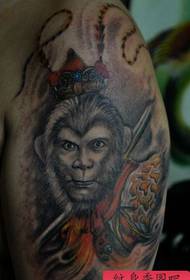Modello di tatuaggio Qitian Dasheng Sun Wukong: colore del braccio Modello di tatuaggio Qitian Dasheng Sun Wukong