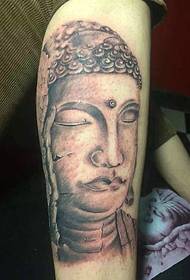 mata besar mata tertutup dalam pemikiran tatu keperibadian kepala Buddha