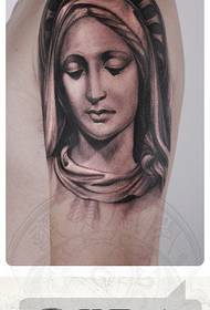 χέρι κλασικό δημοφιλές Virgin Mary σχέδιο τατουάζ πορτρέτο