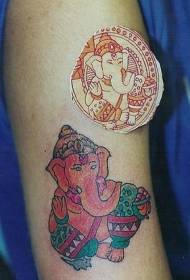 Arm Hindu atua Ganesha tattoo ata