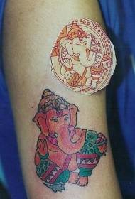 Immagine tatuaggio braccio braccio indù Ganesha