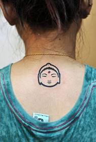 pattern ng cute na tattoo ng ulo ng totem Buddha