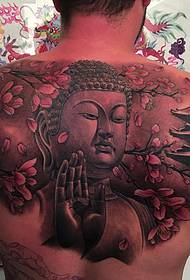 Modello di tatuaggio Buddha posteriore