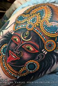 Modello tatuaggio indiano dea religiosa