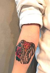 arm a mini color portrait god tattoo pattern