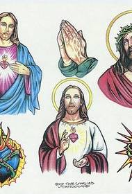 यीशु बुद्ध हाथ क्रॉस टैटू पैटर्न