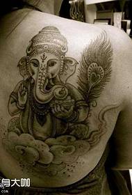 indietro come un modello del tatuaggio del dio