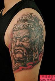 cool arm unmoving Ming Wang tattoo pattern