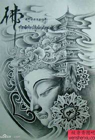 taariikh caan ah oo qoraal gacmeedka tattoo ee Buddha