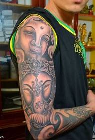 Flower Arm Buddha Image Tattoo Patroon