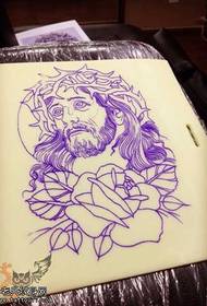 ръкопис на Исус модел на татуировка