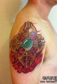 Hand eins Ein religiöses Vajra-Tattoo-Muster