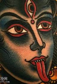 यथार्थवादी तीन आयामी धार्मिक देवी टैटू पैटर्न