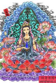 manuskrip tatu Guanyin yang cantik