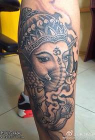 Thais klassiek olifant god tattoo patroon