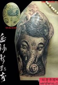 bra klasik nwa ak blan wòch estati bondye modèl tatoo