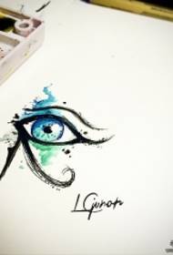 Europski i američki rukopis za tetoviranje očiju s tintom