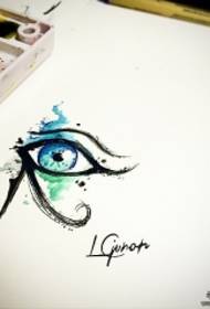Lámhscríbhinn tatú tattoo súile na hEorpa agus Mheiriceá