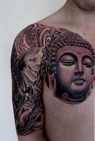 no és un patró de tatuatge de Buda a la meitat