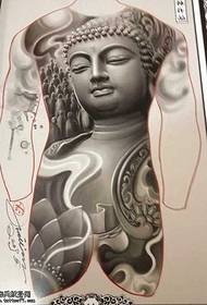 plné späť dominujúce tetovanie Buddha vzor