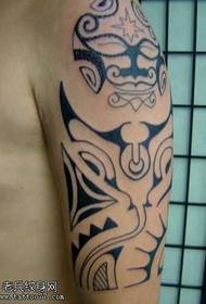 Arms Simple Maya Totem Tattoo Pattern