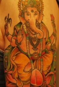 гар өнгө Энэтхэг бурхан Ganesha шивээсний хэв маяг