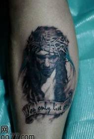 Awọn ẹsẹ ti apẹrẹ tatuu avatar ti Jesu