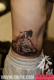 patrón de tatuaje de Jesús popular de cintura lateral para niños