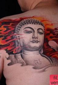 male back a super handsome Buddha tattoo maitiro
