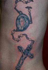 Oriel Tatŵ 520: Llun Patrwm Tattoo Croes Cadwyn Gwasg Ochr