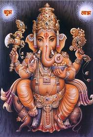 classic fashion good-looking elephant god Tattoo manuscript pattern picture