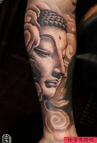 coes gwrywaidd cerflun carreg clasurol poblogaidd tatŵ Buddha Head