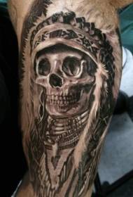 Lega Griza Hinda Skeleta Tatuado