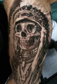 Bata nga Grey sa India nga Skeleton Tattoo Pattern